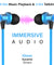pTron Avento Classic Bluetooth 5.0 Wireless Earphones with Deep Bass & Voice Assistance (Black/Blue)