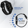 pTron Force X10e Smartwatch with 4.3 cm Full Touch Color Display, 24/7 Heart Rate Tracking, SpO2, Multiple Watch Faces, 10-12 Days Runtime, Sleep/Health/Fitness Trackers & IP68 Waterproof (Black)
