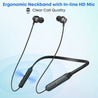 pTron InTunes Classic Bluetooth 5.2 Wireless in-Ear Headphones with Mic, 24Hrs Playback, 13mm Drivers, Punchy Bass, Fast Charging Neckband, Voice Assist, IPX4 & in-line Controls (Black)
