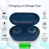 pTron Bassbuds True Wireless Bluetooth Headphones (TWS) with Mic - (Blue)