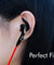 PTron Swift Headset Universal In-Ear Sports Stereo Earphone For All Smartphones (Black/Red)