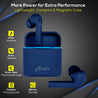 pTron Bassbuds Vista In-Ear True Wireless Bluetooth 5.1 Headphones with Free 5W Wireless Charger, Deep Bass, IPX4 Water/Sweat Resistant, Passive Noise Cancelling Earphones with Built-in HD Mic- (Blue)