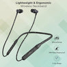 pTron Tangent Evo with 14Hrs Playback, Bluetooth 5.0 Wireless Headphones with Deep Bass, IPX4 Water Resistance, Ergonomic & Snug-fit, Voice Assistance, Magnetic Earbuds & Built-in HD Mic (Black)