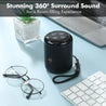 pTron Quinto 5W Wireless Bluetooth 5.0 Speaker with Dynamic Sound, 6Hrs Playtime, Mini Outdoor Speaker with 3.5mm Aux/Micro SD/USB Drive Slots, Built-in Mic, Full Music & Call Controls (Black)