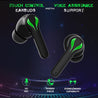 pTron Bassbuds Jade Gaming True Wireless Headphone with Deep Bass, Dual Mic, Passive Noise Cancellation (Black)
