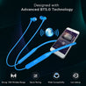 pTron Tangent Evo with 14Hrs Playback, Bluetooth 5.0 Wireless Headphones with Deep Bass, IPX4 Water Resistance, Ergonomic & Snug-fit, Voice Assistance, Magnetic Earbuds & Built-in HD Mic (Blue)