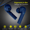 pTron Bassbuds Vista in-Ear True Wireless Bluetooth 5.1 Headphones with Deep Bass, IPX4 Water/Sweat Resistant, Passive Noise Cancelation, Voice Assistance & TWS Earbuds with Built-in HD Mic (Blue)