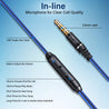 pTron Boom Lite in Ear Wired Earphones with Stereo Sound, Dual Drivers, Ergonomic & Secure-fit, 1.2M Tangle-Free Braided Cable, Gold-Plated 3.5mm Audio Jack, with Mic & Volume Control (Blue)