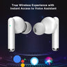 pTron Bassbuds Pixel True Wireless Bluetooth 5.1 Headphones,Deep Bass, Touch Control, Passive Noise Cancellation, Dual HD Mic (White)