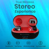 pTron Basspods 581 In-Ear True Wireless Bluetooth 5.0 Headphones with Deep Bass, Ergonomic Earbuds, Auto Pairing, Passive Noise Cancellation, Voice Assistance & Built-in HD Mic - (Black & Red)