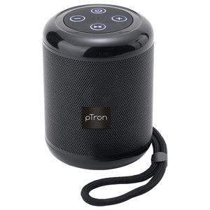 pTron Quinto 5W Wireless Bluetooth 5.0 Speaker with Dynamic Sound, 6Hrs Playtime, Mini Outdoor Speaker with 3.5mm Aux/Micro SD/USB Drive Slots, Built-in Mic, Full Music & Call Controls (Black)