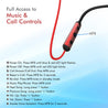 PTron Tangent Plus V2 Wireless Bluetooth In-Ear Headphone With 18Hrs Playtime & Deep Bass (Black/Red)