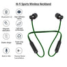 pTron Tangent Lite Magnetic In-Ear Wireless Bluetooth Headphones with Mic - (Black & Green)