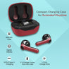 pTron Basspods 281 In-Ear True Wireless Stereo Bluetooth Earbuds (Black & Red)