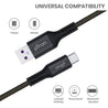 pTron Solero 3.1A USB Type-C to USB-A 2.0 USB Fast Charging Cable, 480Mbps Data Sync, Strong & Durable 1 m USB Cable for Type-C Devices - (Black)