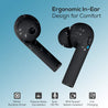 pTron Bassbuds Vista in-Ear True Wireless Bluetooth 5.1 Headphones with Free 5W Wireless Charger, Deep Bass, IPX4 Water/Sweat Resistant, Passive Noise Cancelling Earphone with Built-in HD Mic-(Black)