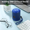 pTron Quinto 5W Wireless Bluetooth 5.0 Speaker with Dynamic Sound, 6Hrs Playtime, Mini Outdoor Speaker with 3.5mm Aux/Micro SD/USB Drive Slots, Built-in Mic, Full Music & Call Controls (Blue)