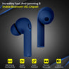 pTron Bassbuds Vista In-Ear True Wireless Bluetooth 5.1 Headphones with Free 5W Wireless Charger, Deep Bass, IPX4 Water/Sweat Resistant, Passive Noise Cancelling Earphones with Built-in HD Mic- (Blue)