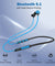 pTron Tangent Pixel ENC Wireless Bluetooth 5.1 Headphones with 30Hrs Playtime, Immersive Audio, Deep Bass, Low Latency Gaming & Music, Type-C Fast Charging, IPX4 Waterproof & Voice Assistance (Blue)