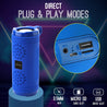 pTron Quinto Evo 8W Wireless Bluetooth 5.0 Speaker with 12Hrs Playtime, Outdoor Speaker with 3.5mm Aux/Micro SD Card/USB Drive Slots, Built-in Mic, Fully Integrated Music & Call Controls (Blue)