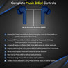 pTron Bassbuds Vista in-Ear True Wireless Bluetooth 5.1 Headphones with Deep Bass, IPX4 Water/Sweat Resistant, Passive Noise Cancelation, Voice Assistance & TWS Earbuds with Built-in HD Mic (Blue)