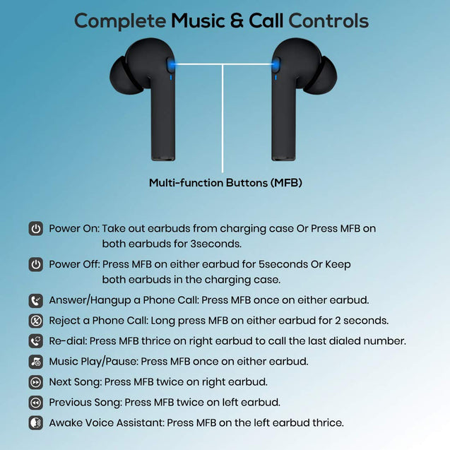 pTron Bassbuds Vista in-Ear True Wireless Bluetooth 5.1 Headphones with Free 5W Wireless Charger, Deep Bass, IPX4 Water/Sweat Resistant, Passive Noise Cancelling Earphone with Built-in HD Mic-(Black)
