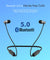 pTron Bassfest Plus Magnetic in-Ear Bluetooth 5.0 Wireless Headphones, Stereo Sound with Bass, IPX4 Water & Sweat Resistant, Voice Assistance, Ergonomic & Lightweight, Built-in Mic - (Black & Grey)
