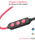 pTron Avento Classic Bluetooth 5.0 Wireless Earphones with Deep Bass & Voice Assistance (Black/Red)
