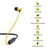 pTron Avento Classic Bluetooth 5.0 Wireless Earphones with Deep Bass & Voice Assistance (Black/Yellow)