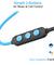 pTron Avento Classic Bluetooth 5.0 Wireless Earphones with Deep Bass & Voice Assistance (Black/Blue)