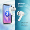 pTron Basspods P481, 60Hrs Playtime, Deep Bass, ENC Stereo Calls Bluetooth Headset  (White, In the Ear)