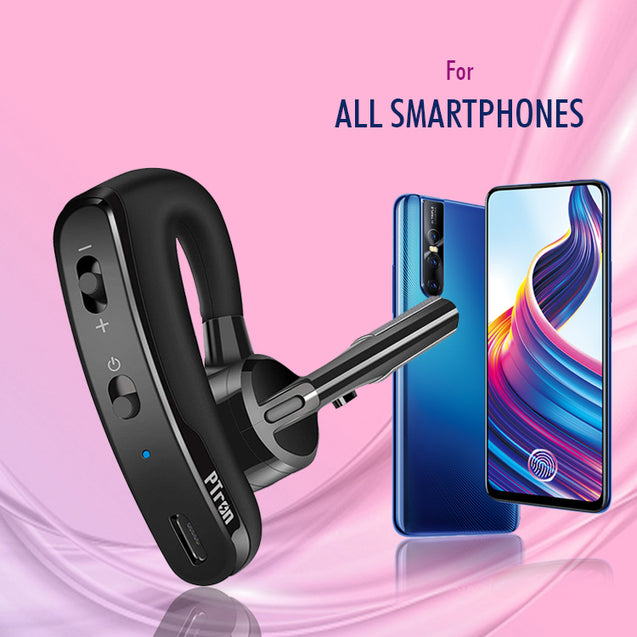 PTron Rover High Quality Bluetooth Headset With Voice control Headphone For All Smartphones (Black)