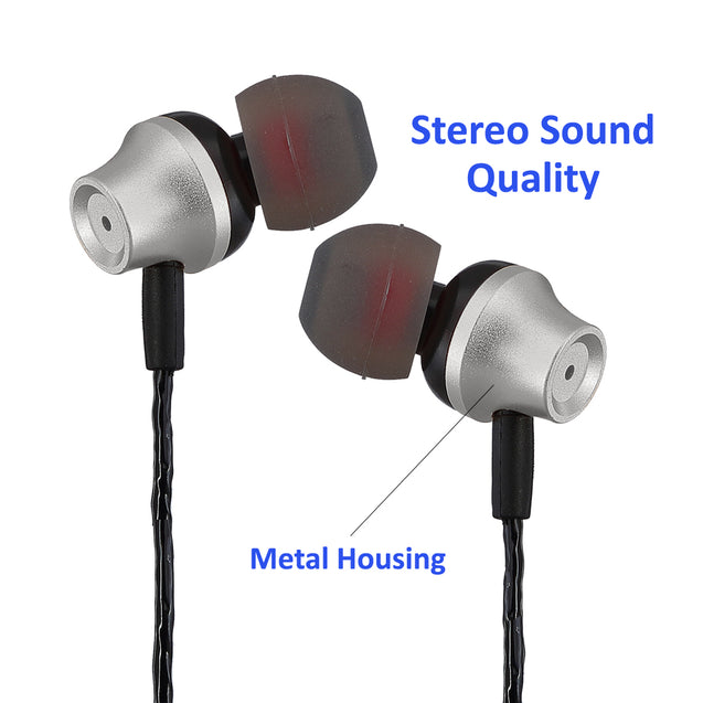 PTron HBE9 Headphone Stereo In Ear Earphone With 3.5mm Jack For All Smartphones (silver)
