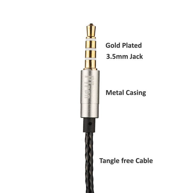 PTron HBE9 Headphone Stereo In Ear Earphone With 3.5mm Jack For All Smartphones (silver)