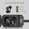 pTron Bassbuds Urban True Wireless Stereo Earphones with Deep Bass & Touch Control (Black)