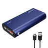 pTron Dynamo Zip 20000mAh Power Bank, 18W Fast Charge Type-C, Sturdy Design, Type-C & Micro USB Input Ports, Safe & Reliable, Li-Polymer Power Bank for Smartphones & Other Smart Device - (Blue)