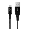 pTron Solero TB301 3A Type-C Data & Fast Charging Cable, Made in India, 480Mbps Data Sync, Strong & Durable 1.5 m Nylon Braided USB Cable for Type-C Devices - (Black)
