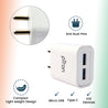 pTron Volta Evo 12W Dual USB Smart Charger, Made in India, BIS Certified, Fast Charging Power Adaptor Without Cable for All iOS & Android Devices - (White)