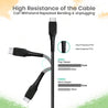pTron Solero T241 2.4A Type-C Data & Charging USB Cable, Made in India, 480Mbps Data Sync, Durable 1 mUSB Cable for Type-C USB Devices - (Black)