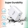 pTron Volta Plus 17W USB Smart Charger with 3.4A Type-C USB 1-Meter Cable, Made in India, BIS Certified Fast Charging Power Adaptor - (White)