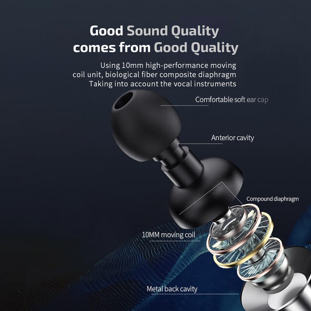 PTron Pride Evo Wired In-Ear Earphone With Mic (Black)