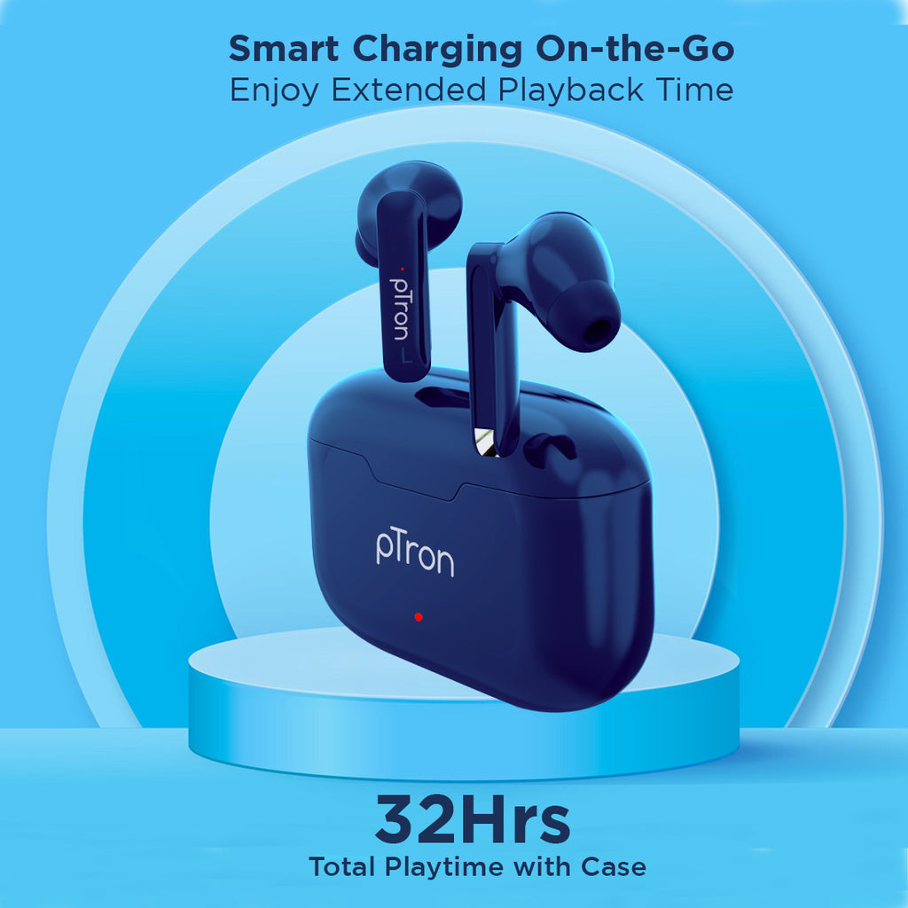 pTron Bassbuds Duo New Bluetooth 5.1 Wireless Headphone with