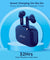 pTron Bassbuds Duo New Bluetooth 5.1 Wireless Headphone with Stereo Audio, Touch Control TWS, Dual HD Mic, Type-C Fast Charging, IPX4 Water-Resistant, Passive Noise Cancelling & Voice Assistant (Blue)