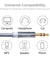 pTron Solero A15 3.5mm Male to Male Aux Cable, 90 Degree Connector, 1.5 m Stereo Audio Cable, Metal Shell, Gold-Plated Connectors with Strong Nylon Braided Cable (Grey)