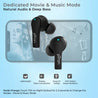 pTron Bassbuds Tango ENC (Environmental Noise Cancellation), Dedicated Movie Mode, 40Hrs Playtime, Bluetooth 5.1 Wireless Headphones, Deep Bass, Touch Control TWS & Type-C Fast Charging (Black)