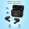 pTron Bassbuds Tango ENC (Environmental Noise Cancellation), Dedicated Movie Mode, 40Hrs Playtime, Bluetooth 5.1 Wireless Headphones, Deep Bass, Touch Control TWS & Type-C Fast Charging (Black)
