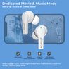 pTron Bassbuds Tango ENC (Environmental Noise Cancellation), Dedicated Movie Mode, Bluetooth 5.1 Wireless Headphones, Deep Bass, Touch Control TWS, 40Hrs Total Playtime & Type-C Fast Charging (White)