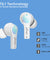 pTron Bassbuds Tango ENC (Environmental Noise Cancellation), Dedicated Movie Mode, Bluetooth 5.1 Wireless Headphones, Deep Bass, Touch Control TWS, 40Hrs Total Playtime & Type-C Fast Charging (White)