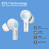 pTron Bassbuds Tango ENC (Environmental Noise Cancellation), Dedicated Movie Mode, Bluetooth 5.1 Wireless Headphones, Deep Bass, Touch Control TWS, 40Hrs Total Playtime & Type-C Fast Charging (White)