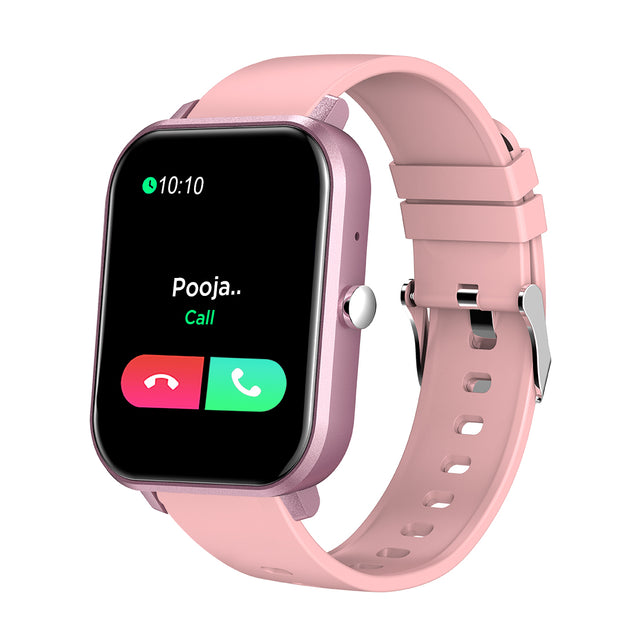 pTron Force X11 Bluetooth Calling Smartwatch with 4.3 cm Full Touch Color Display, Real 24/7 Heart Rate Tracking, Multiple Watch Faces, 7Days Runtime, Health/Fitness Trackers & IP68 Waterproof  (Pink)